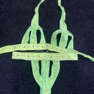 Neon green Exotic dancewear Bikini